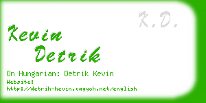 kevin detrik business card